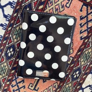 Kate spade is wallet passport cover holder polka dots